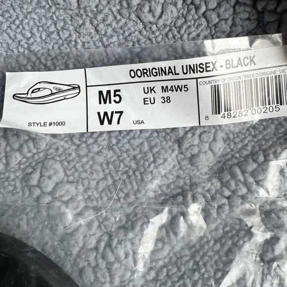 NEW OOFOS Women's Sandals - Black W7 M5 - Picture 4 of 5